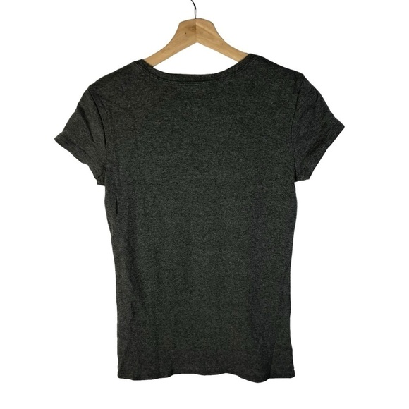 Kirkland Dark Gray V-Neck Pima Cotton Short Sleeve T-Shirt M - Picture 2 of 4